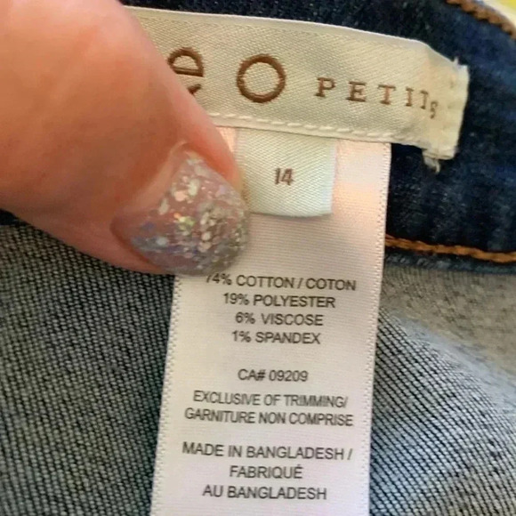 Cleo Petite High Rise Button Front Jeans w 4 Way Stretch - Picture 7 of 10